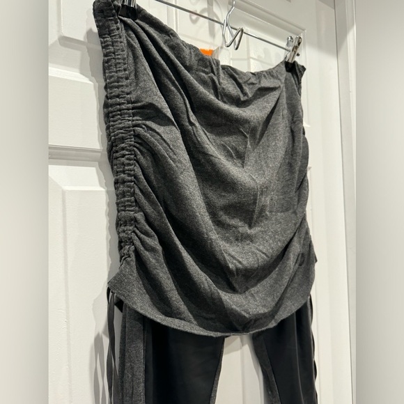 Molly Ades Maternity over the belly faux leather legging sz large charcoal NWOT - Picture 4 of 10